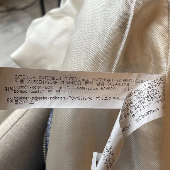 Zara Blue Tweed Blazer Jacket Size Small Preppy Workwear Cute Layering - Picture 7 of 8